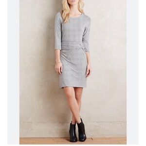 Anthropology knotted striped knit dress